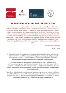 thumbnail of PROGRAMMA CORSO TERAPIA DELLO SPECCHIO Novembre 2017